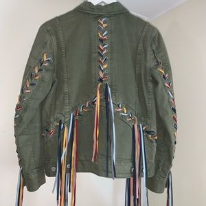 BlankNYC Green Machine Tassel Denim Jacket - XS